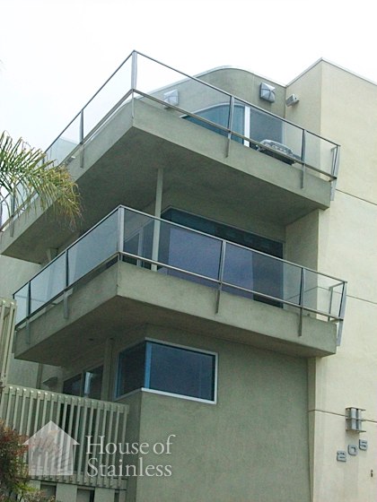 Stainless and Glass Balcony Wall Photo